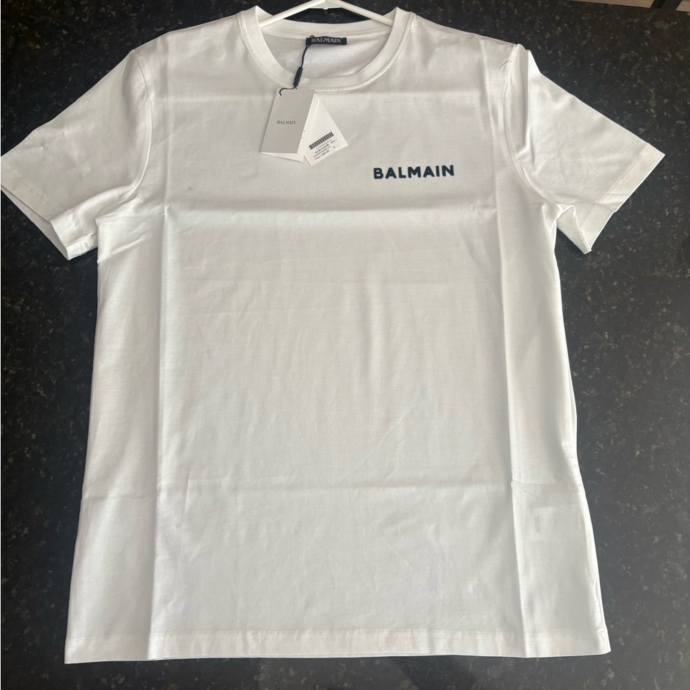 Balmain White Men's T-Shirt